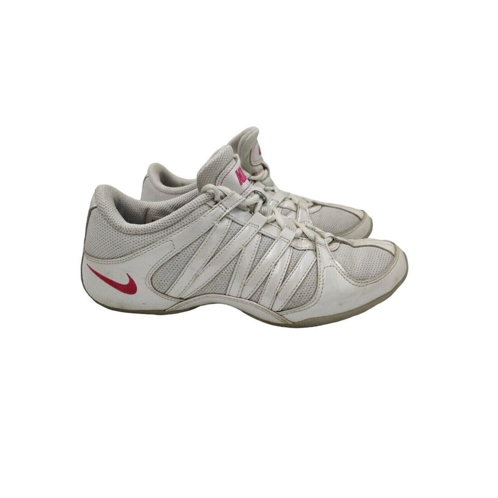 Nike Women's Sz 7 Musique Dance Cheer Training Pom Shoes White Pink 324751-161